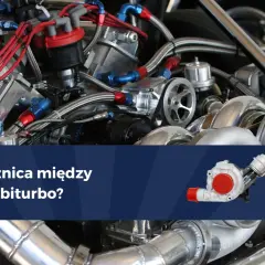 Silnik z dwoma turbosprężarkami, gdzie jedna z nich to biturbo.