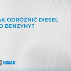 Jak odróżnić diesel od benzyny? Logo IRMAR z mechanikiem.