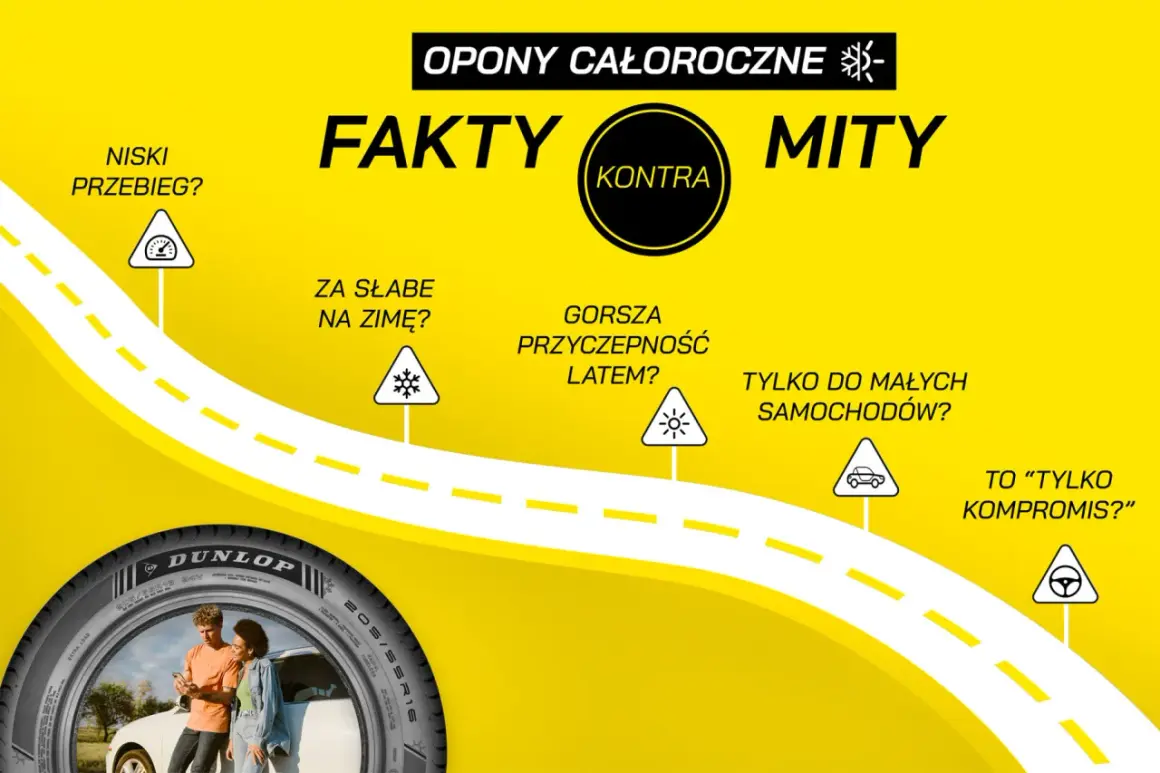 Opony całoroczne Dunlop: fakty i mity. Czy są słabe zimą, czy tylko do małych aut? Sprawdź!