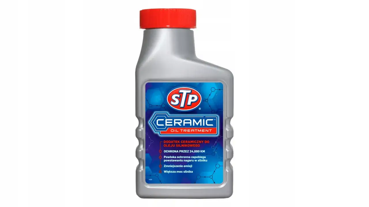 Dodatek ceramiczny STP Ceramic Oil Treatment. Wiele pozytywnych ceratec opinie potwierdza ochronę silnika do 24 000 km.