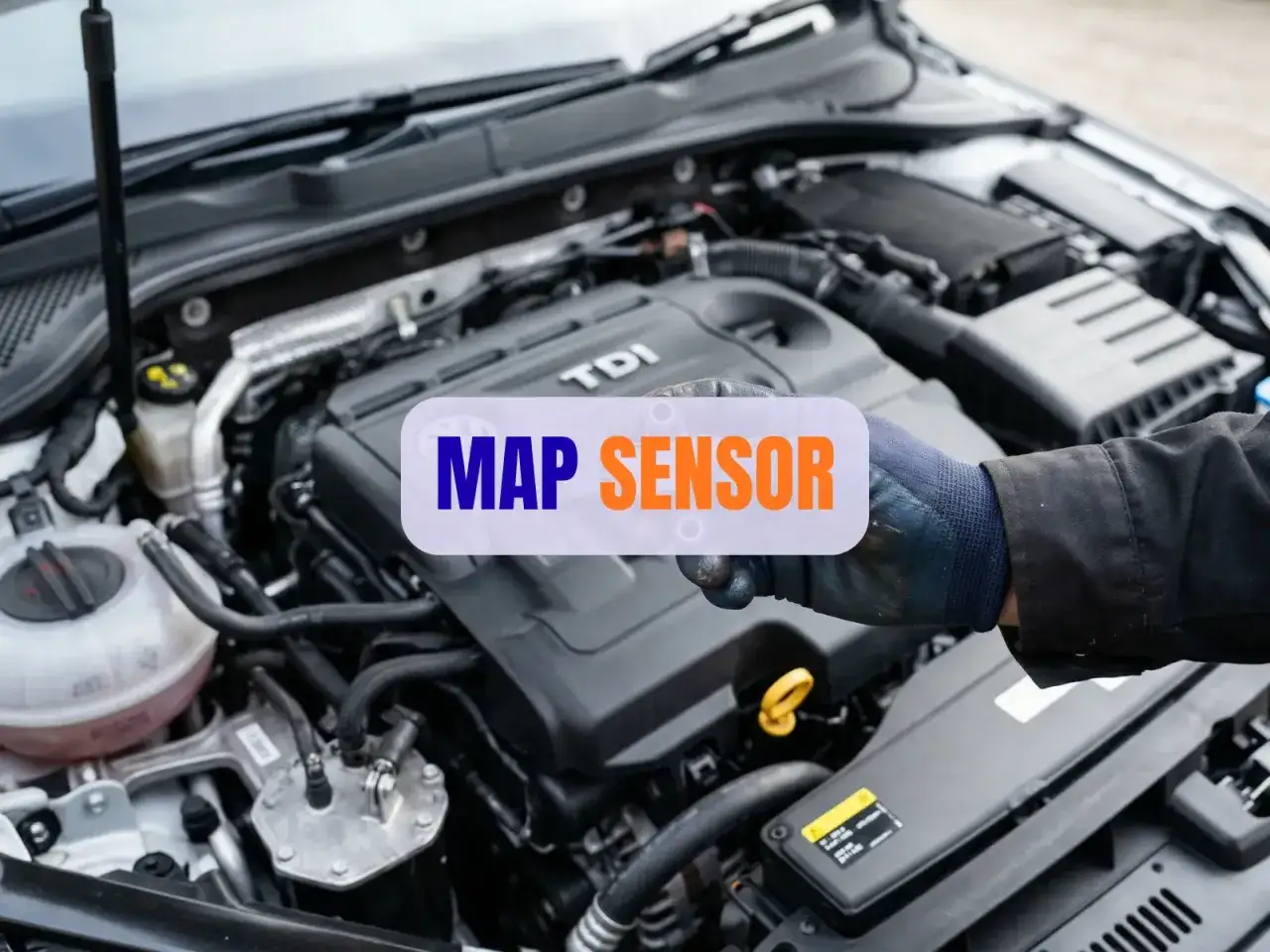 Mechanik pokazuje, co to jest MAP sensor w silniku TDI.
